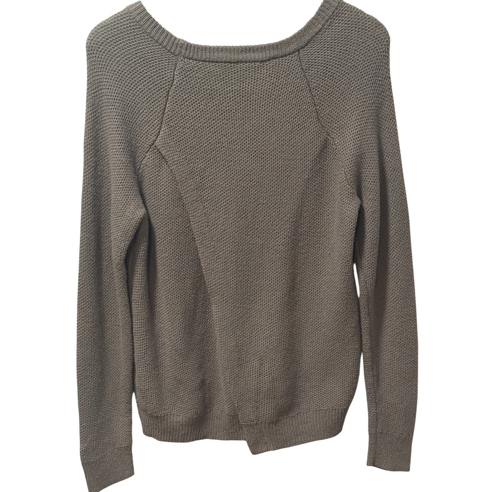 Madewell Province Sweater Olive Green Cross Back Slit‎ Size Medium